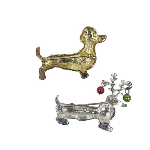 Dachshund Christmas Pins & Choker or Dog Christmas Collar - Picture 7 of 11